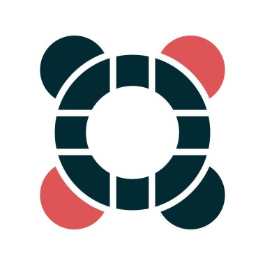 Lifebuoy basit simgesi, vektör illüstrasyonu