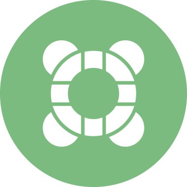 Lifebuoy basit simgesi, vektör illüstrasyonu