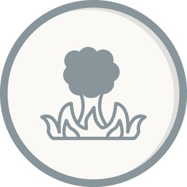 Vahşi ateş simgesi, vektör illüstrasyonu