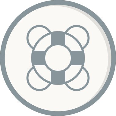 Lifebuoy basit simgesi, vektör illüstrasyonu