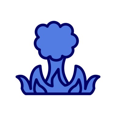 Vahşi ateş simgesi, vektör illüstrasyonu