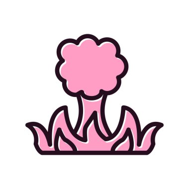 Vahşi ateş simgesi, vektör illüstrasyonu