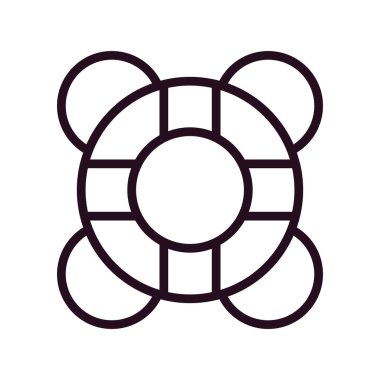 Lifebuoy basit simgesi, vektör illüstrasyonu