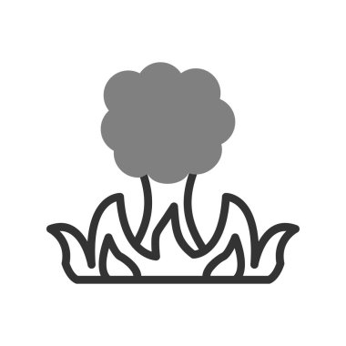 Wildfire web simgesi, vektör illüstrasyonu 