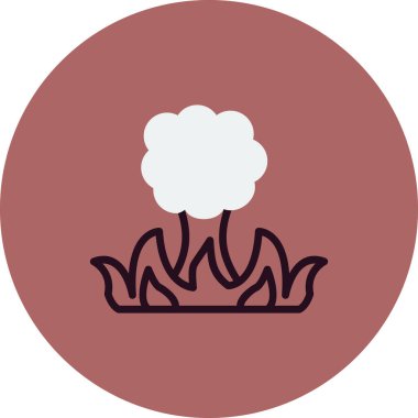 Wildfire web simgesi, vektör illüstrasyonu 