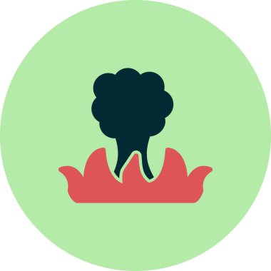 Wildfire web simgesi, vektör illüstrasyonu 