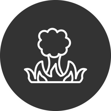 Wildfire web simgesi, vektör illüstrasyonu 