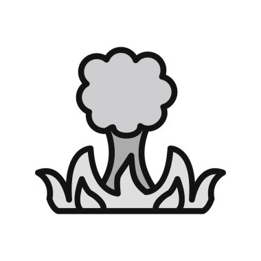 Wildfire web simgesi, vektör illüstrasyonu 