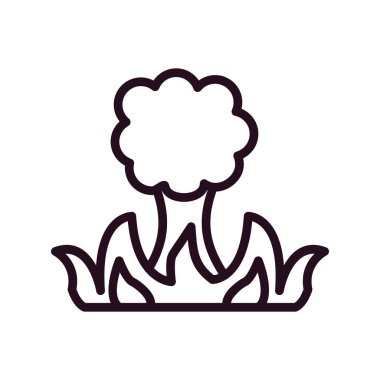 Wildfire web simgesi, vektör illüstrasyonu 