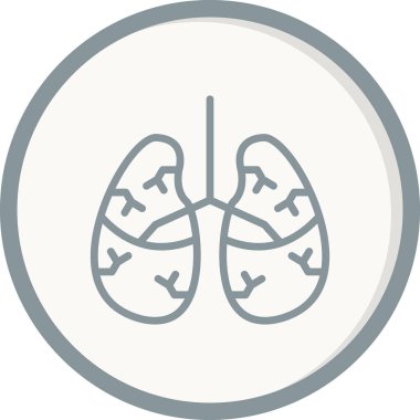 İnsan akciğerleri, tıbbi simge illüstrasyonu