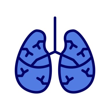 İnsan akciğerleri, tıbbi simge illüstrasyonu