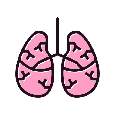 İnsan akciğerleri, tıbbi simge illüstrasyonu