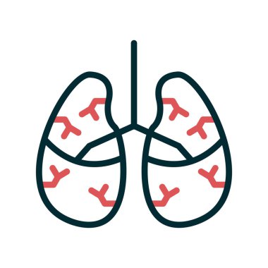 İnsan akciğerleri, tıbbi simge illüstrasyonu