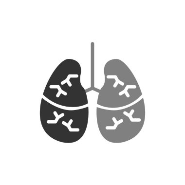 İnsan akciğerleri, tıbbi simge illüstrasyonu