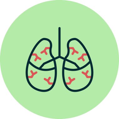 İnsan akciğerleri, tıbbi simge illüstrasyonu