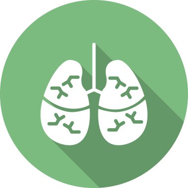 İnsan akciğerleri, tıbbi simge illüstrasyonu