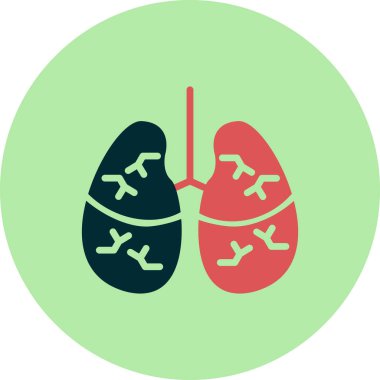 İnsan akciğerleri, tıbbi simge illüstrasyonu