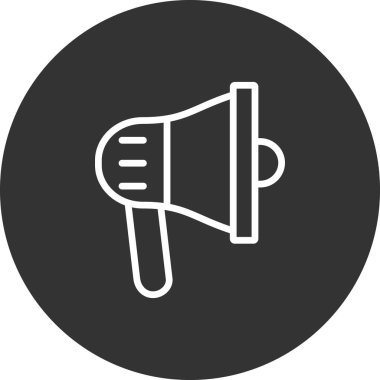 megafon simgesi, reklam konsepti illüstrasyonu 