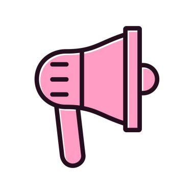 megafon simgesi, reklam konsepti illüstrasyonu 