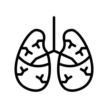 İnsan akciğerleri, tıbbi simge illüstrasyonu