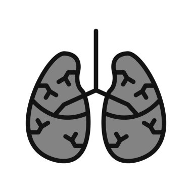 İnsan akciğerleri, tıbbi simge illüstrasyonu