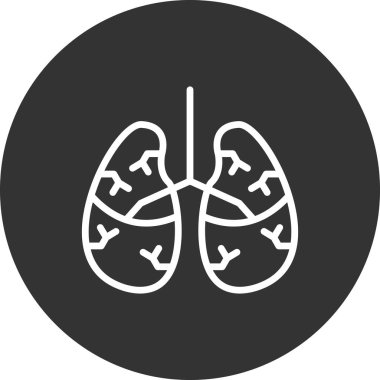 İnsan akciğerleri, tıbbi simge illüstrasyonu