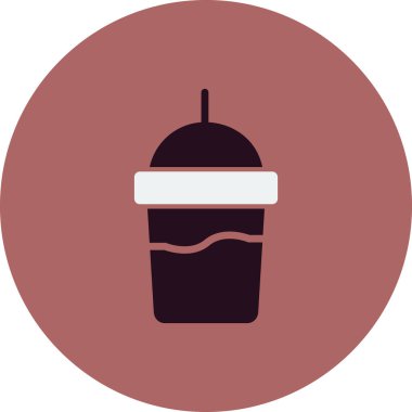 Milkshake içecek vektör resimleme simgesi