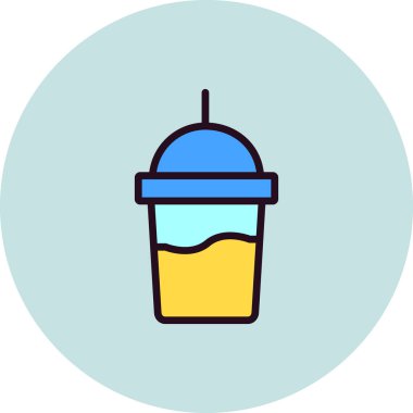 Milkshake içecek vektör resimleme simgesi