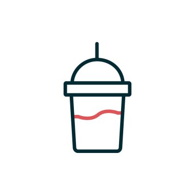 Milkshake içecek vektör resimleme simgesi