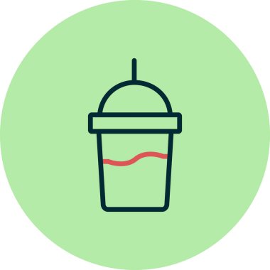 Milkshake içecek vektör resimleme simgesi