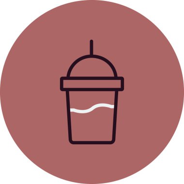 Milkshake içecek vektör resimleme simgesi