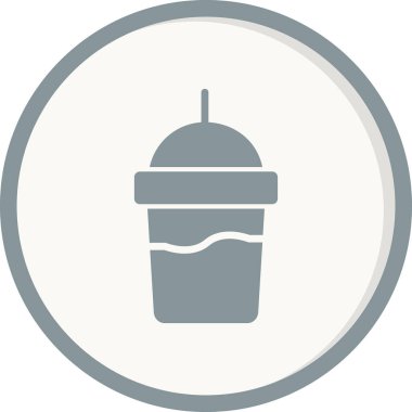 Milkshake içecek vektör resimleme simgesi