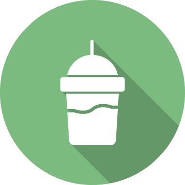 Milkshake içecek vektör resimleme simgesi