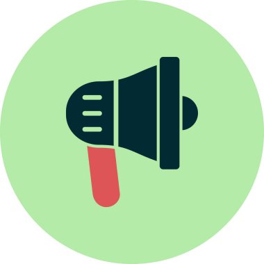 megafon simgesi, reklam konsepti illüstrasyonu 