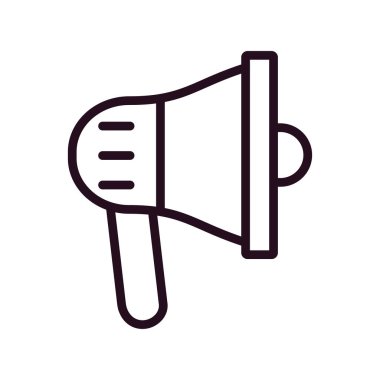 megafon simgesi, reklam konsepti illüstrasyonu 