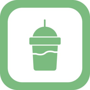 Milkshake içecek vektör resimleme simgesi