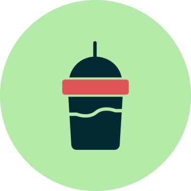 Milkshake içecek vektör resimleme simgesi