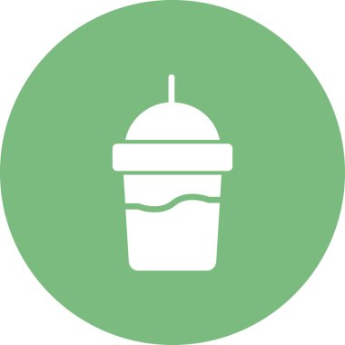Milkshake içecek vektör resimleme simgesi