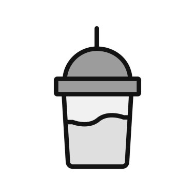 Milkshake içecek vektör resimleme simgesi