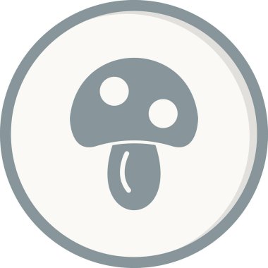 Mantar. Web simgesi basit illüstrasyon