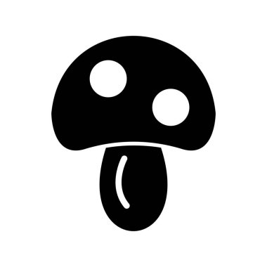 Mantar. Web simgesi basit illüstrasyon