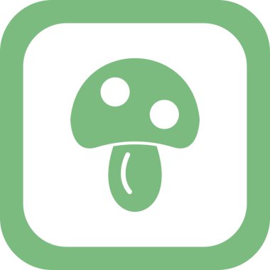 Mantar. Web simgesi basit illüstrasyon