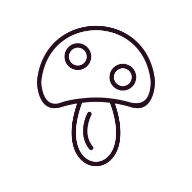 Mantar. Web simgesi basit illüstrasyon