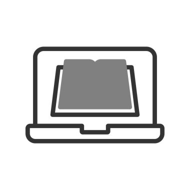 Çevrimiçi Öğrenme simgesi, vektör illüstrasyonu