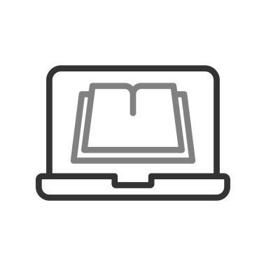 Çevrimiçi Öğrenme simgesi, vektör illüstrasyonu
