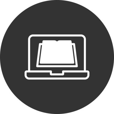 Çevrimiçi Öğrenme simgesi, vektör illüstrasyonu