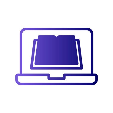 Çevrimiçi Öğrenme simgesi, vektör illüstrasyonu