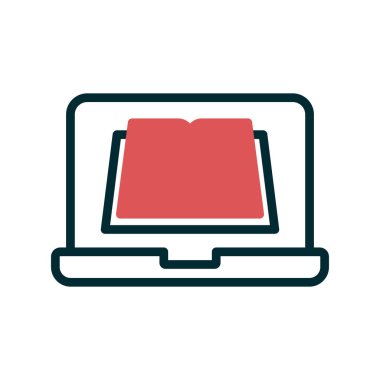 Çevrimiçi Öğrenme simgesi, vektör illüstrasyonu