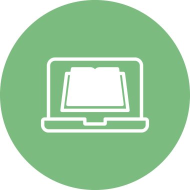 Çevrimiçi Öğrenme simgesi, vektör illüstrasyonu