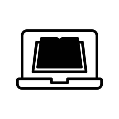 Çevrimiçi Öğrenme simgesi, vektör illüstrasyonu